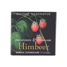 Laden Sie das Bild in den Galerie-Viewer, Crispy Frucht dunkle Schokolade mit Himbeeren