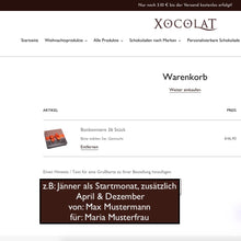 Laden Sie das Bild in den Galerie-Viewer, Xocolat Premium-Schokoladen Abonnement mit 3 Genussboxen