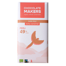 Laden Sie das Bild in den Galerie-Viewer, Chocolate Makers Milchschokolade Peru mit Salzkaramell 49%
