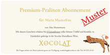 Laden Sie das Bild in den Galerie-Viewer, Xocolat Premium-Konfekt Abonnement mit 6 Genussboxen
